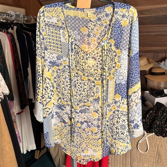 live and let live Tops - Live And Let Live Sheer Boho Blouse Size L